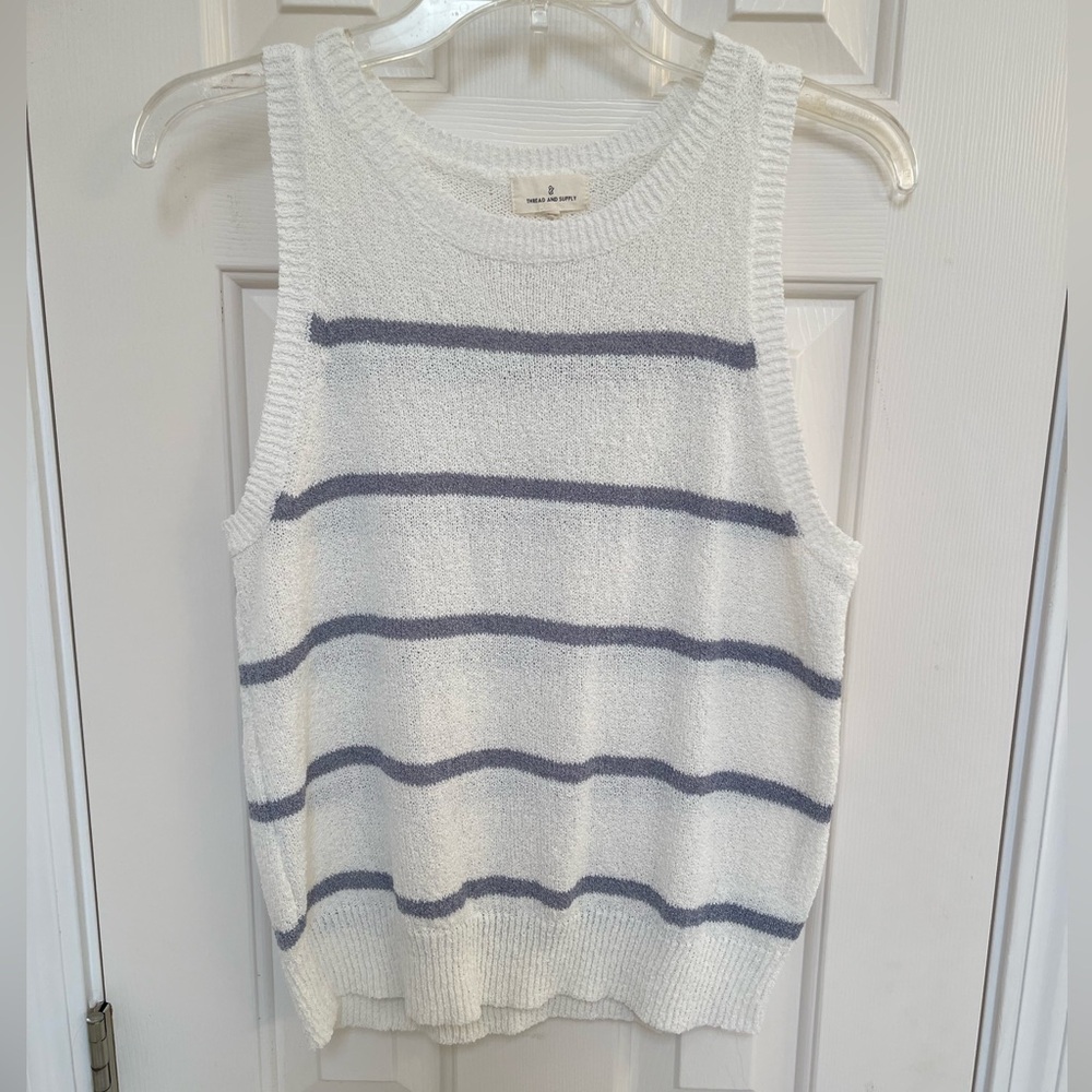 VICI Cotton Blend Striped Tank